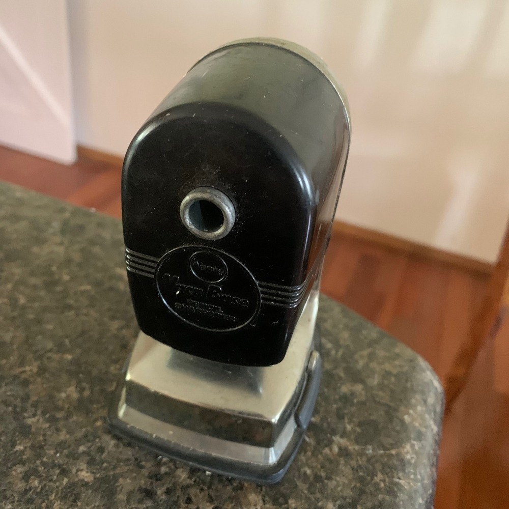 Vintage‎ APSCO Vacu-Base Pencil Sharpener Manual Crank Desktop Tested Working